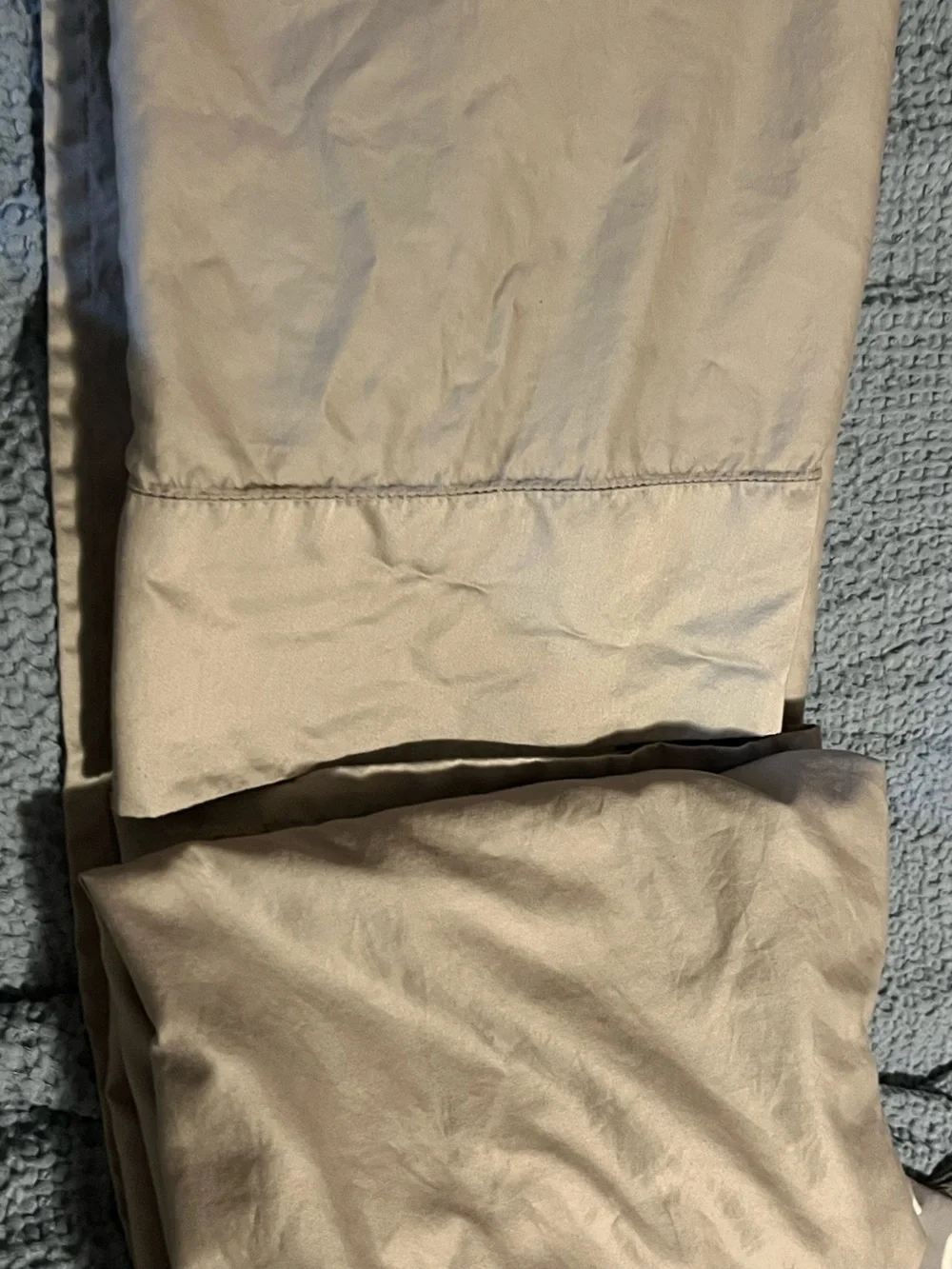 Charter Club ~ Grey/Silver Cotton Flat Sheet - Queen~
